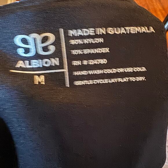 Albion Swimsuit Two Piece Midnight Dash Tankini Top & High-Waist Bottoms Black M - Picture 8 of 11